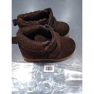 BearPaw Chocolate Kids Boots with Beige Soles Brown 9